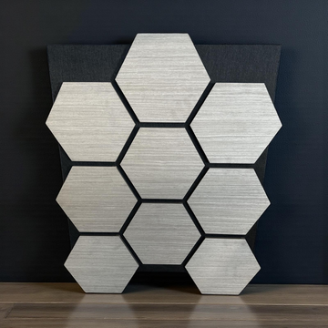 Hexagon Akustikpaneel Grau