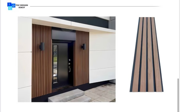 WPC Fassadenverkleidung - Teakholz