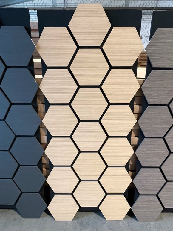 Hexagon Akustikpaneele Eiche Hell