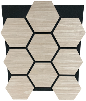 Hexagon Akustikpaneel Eiche Grau