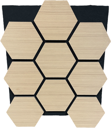 Hexagon Akustikpaneel Eiche Hell