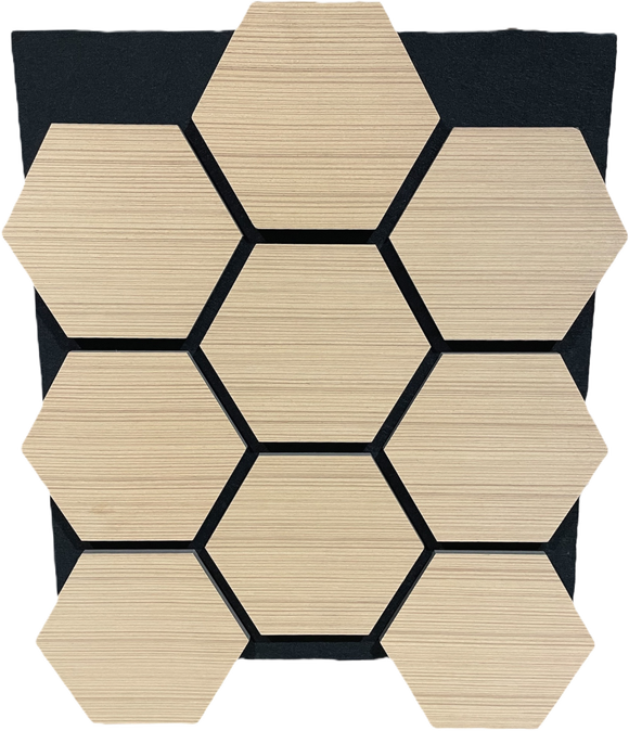 Hexagon Akustikpaneele Eiche Hell