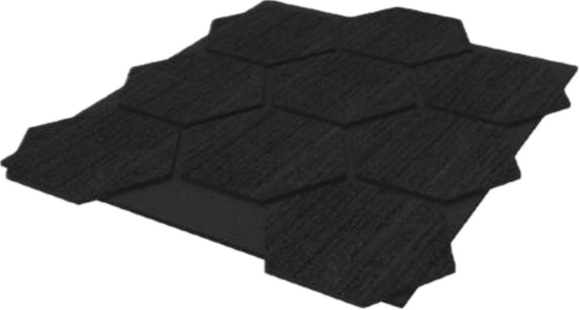 Hexagon Akustikpaneele Eiche Schwarz