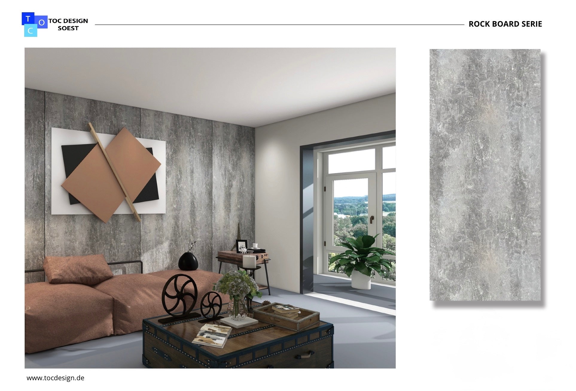 Wandpaneele SPC Marmoroptik Rock Board Serie TOC-YY-9951 - 0