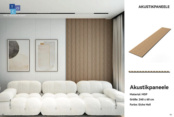 Akustikpaneel Eiche Hell