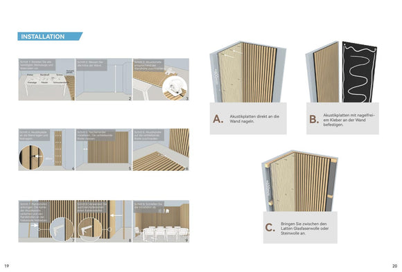 Akustikpaneel Eiche Grau