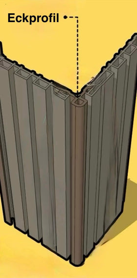 Eckprofil für WPC Fassadenverkleidung – 2,90 m - 0