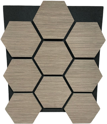 Hexagon Akustikpaneel Walnuss