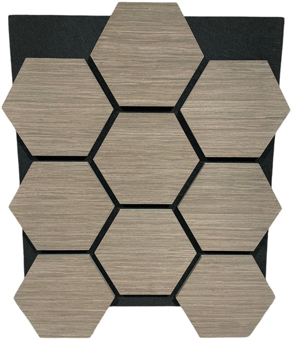 Hexagon Akustikpaneele Walnuss