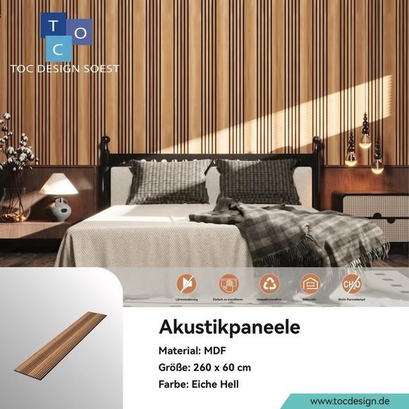 Akustikpaneel Eiche Hell Rustikal