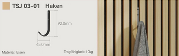 Jackenhalter für Akustikpaneele