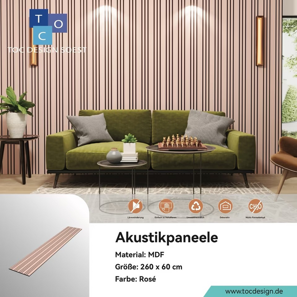 Akustikpaneel Rosé