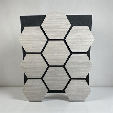 Hexagon Akustikpaneel Grau - 0